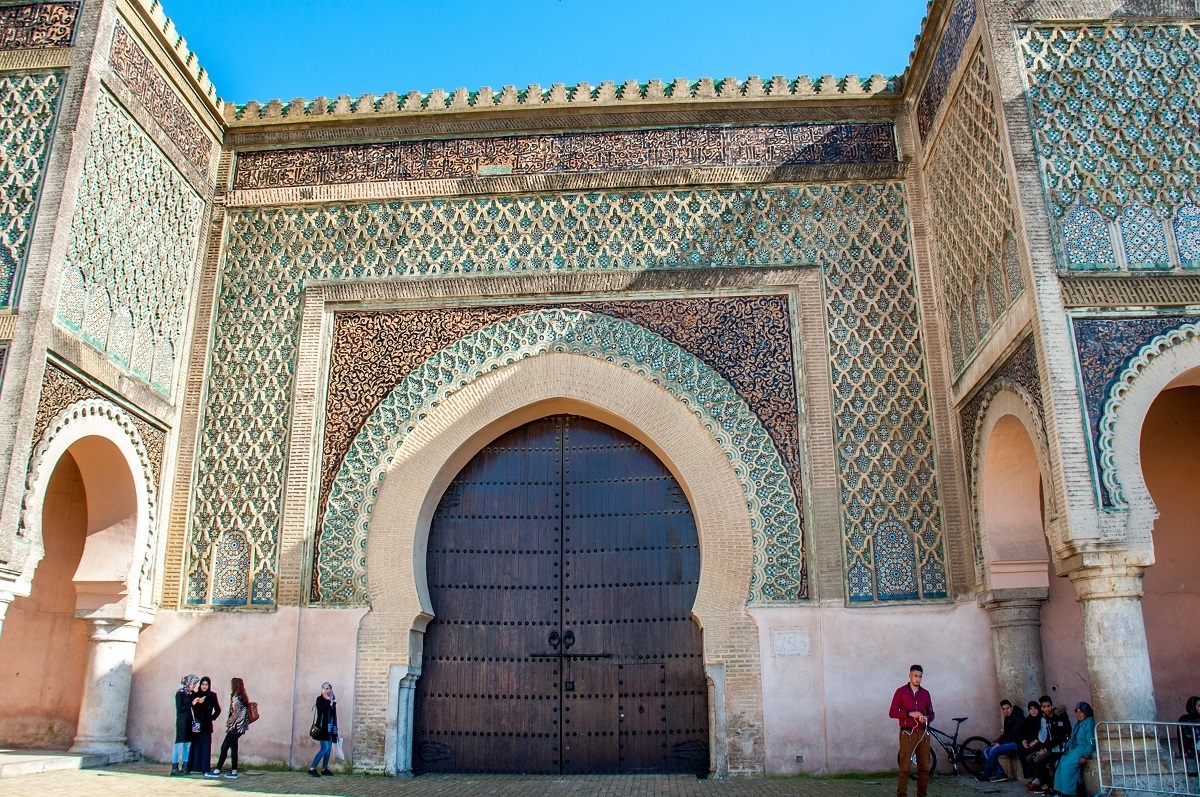 Massive wooden door at a city gate