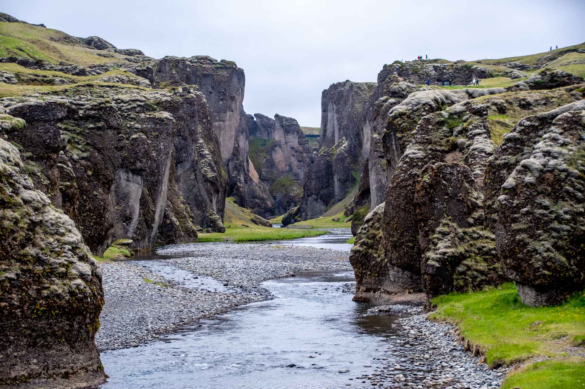 River flowing through a deep canyon