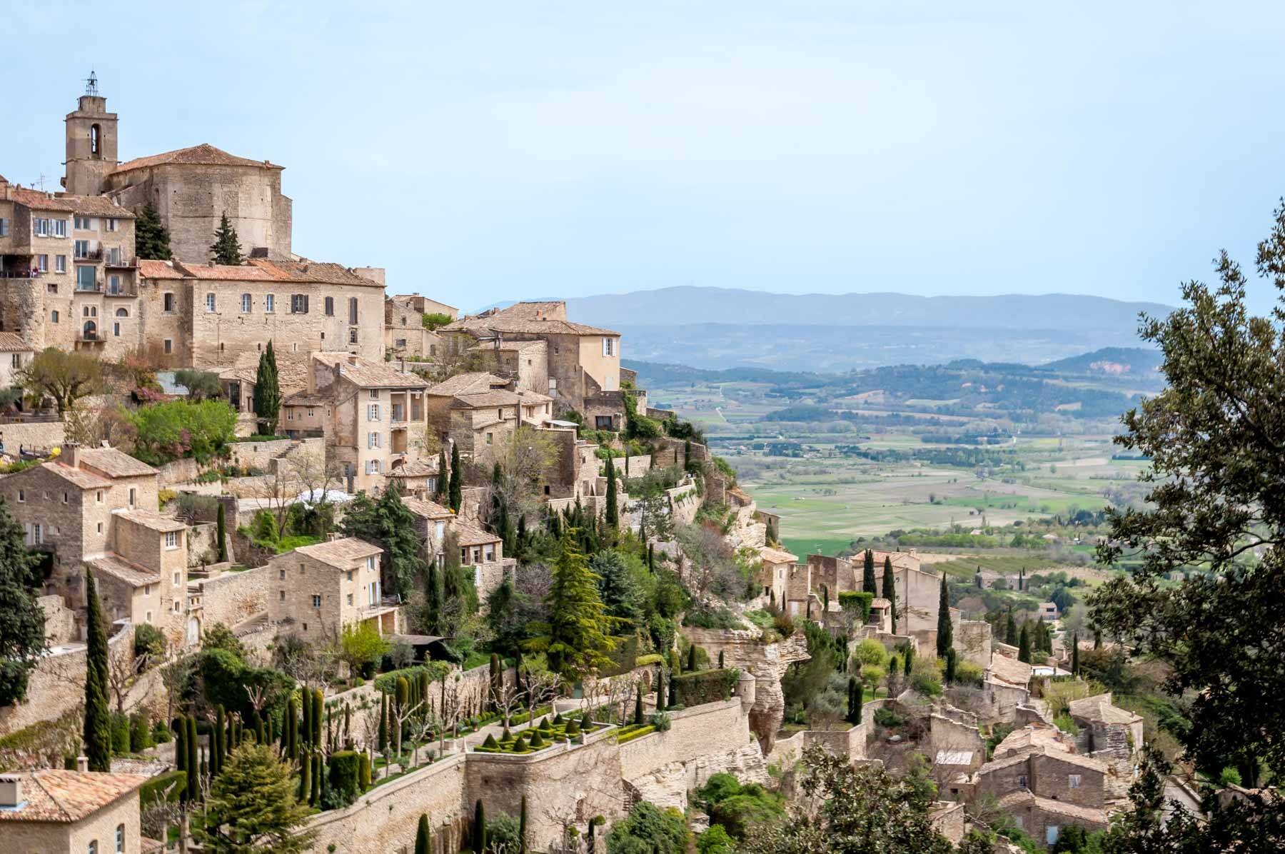 Town built on a hillside