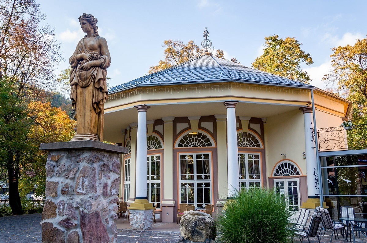 The Kursalon and Cafe at the Kupele Sklene Teplice Spa in Slovakia