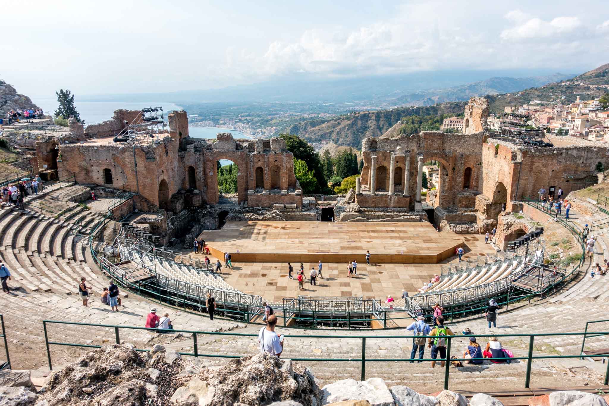 Ancient amphitheater overlooking the ocean