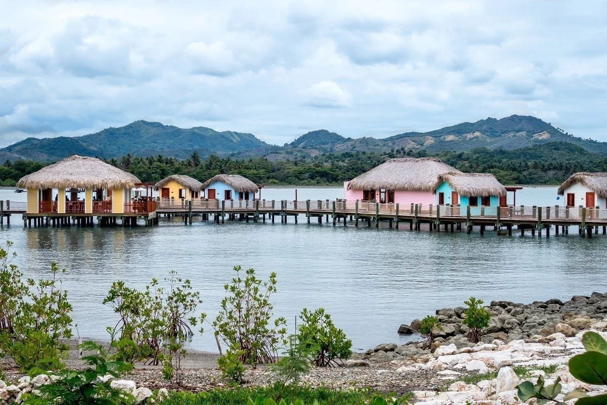 Cabanas at the Amber Cove cruise port in Puerto Plata, Dominican Republic