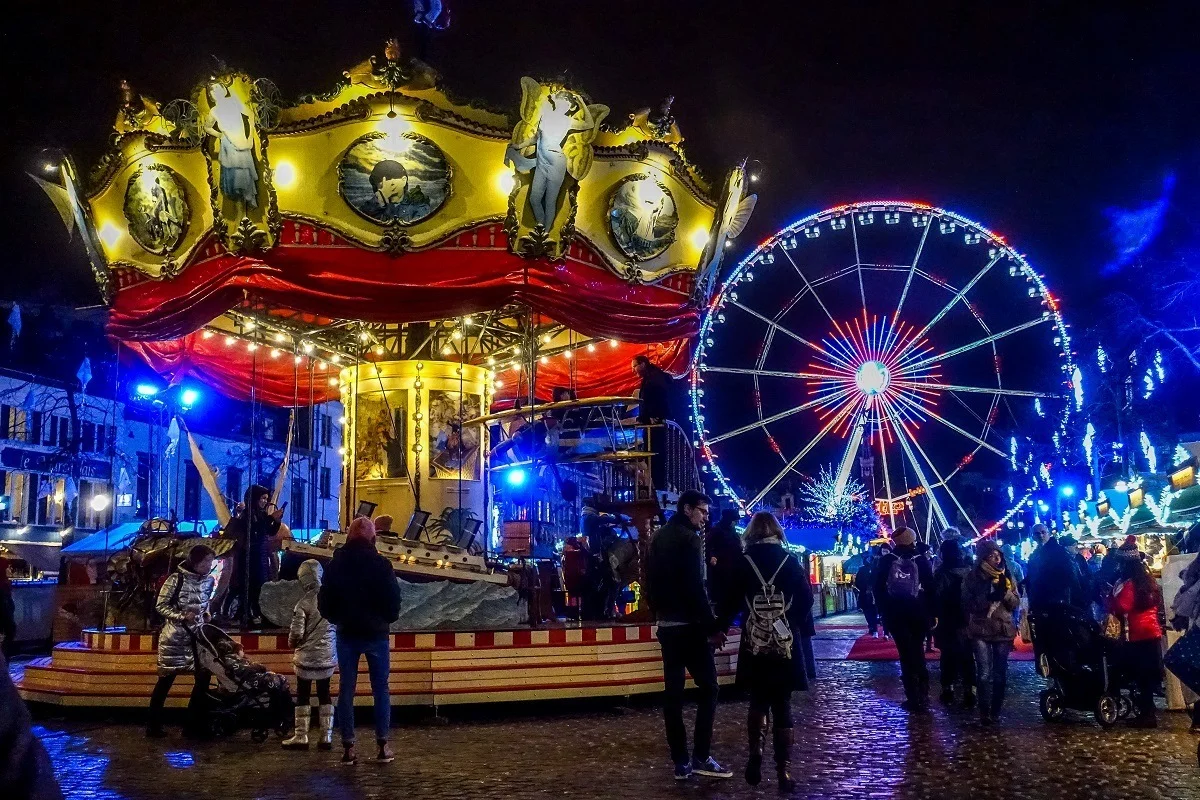 Carousel and Ferris wheel