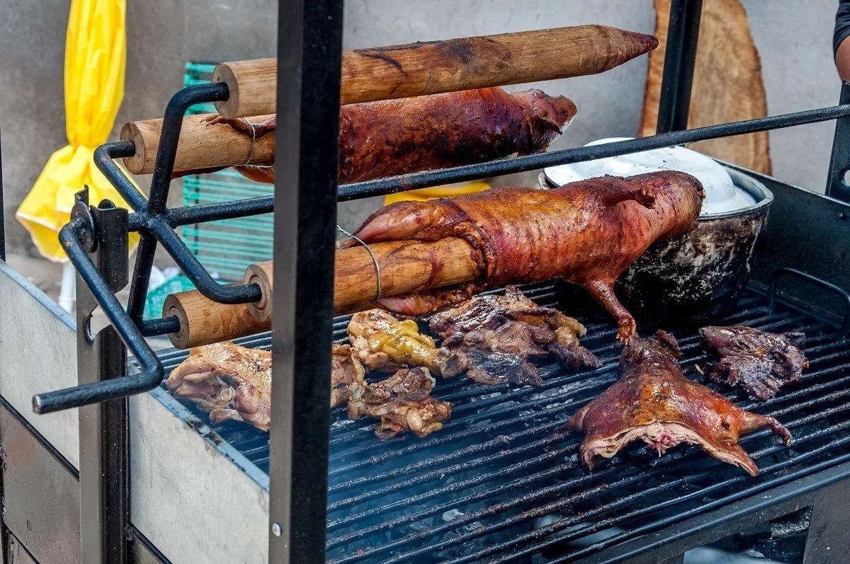 Ecuadorian cuy is a popular typical Ecuadorian food