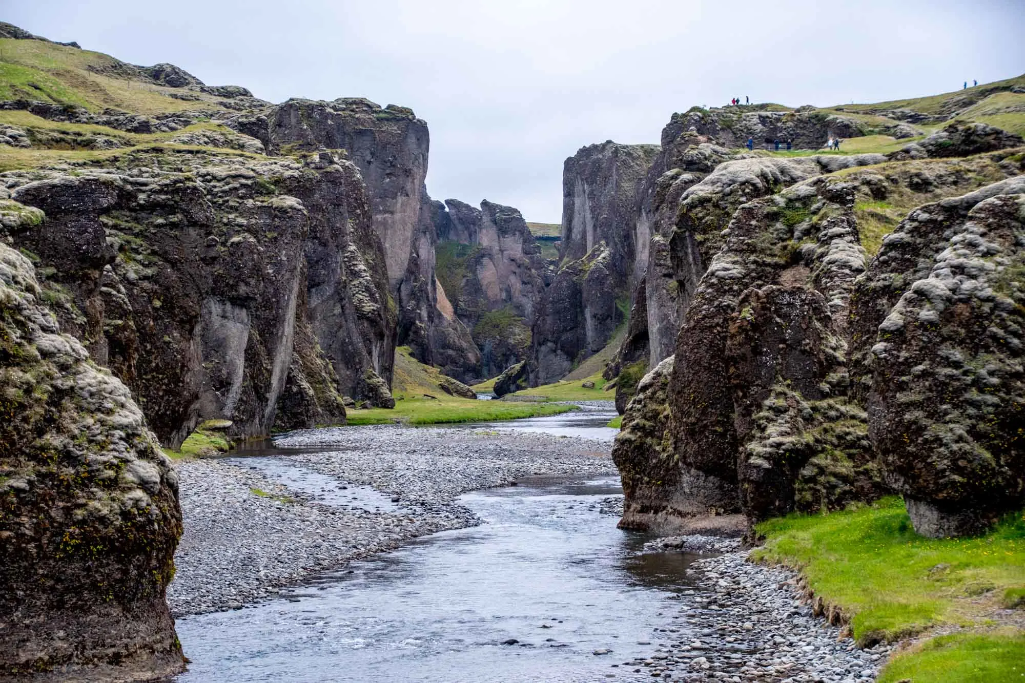 River flowing through a deep canyon