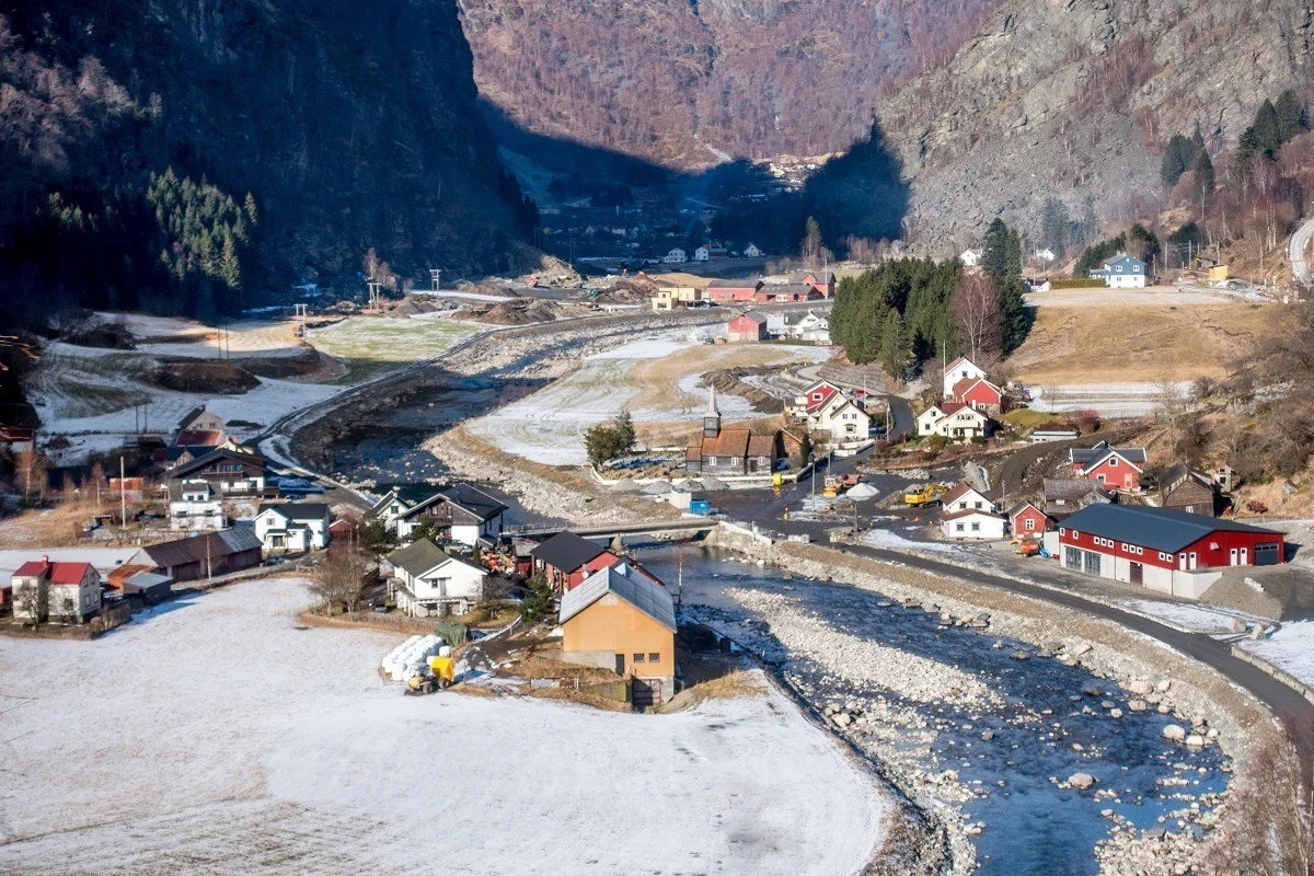 Houses in a valley