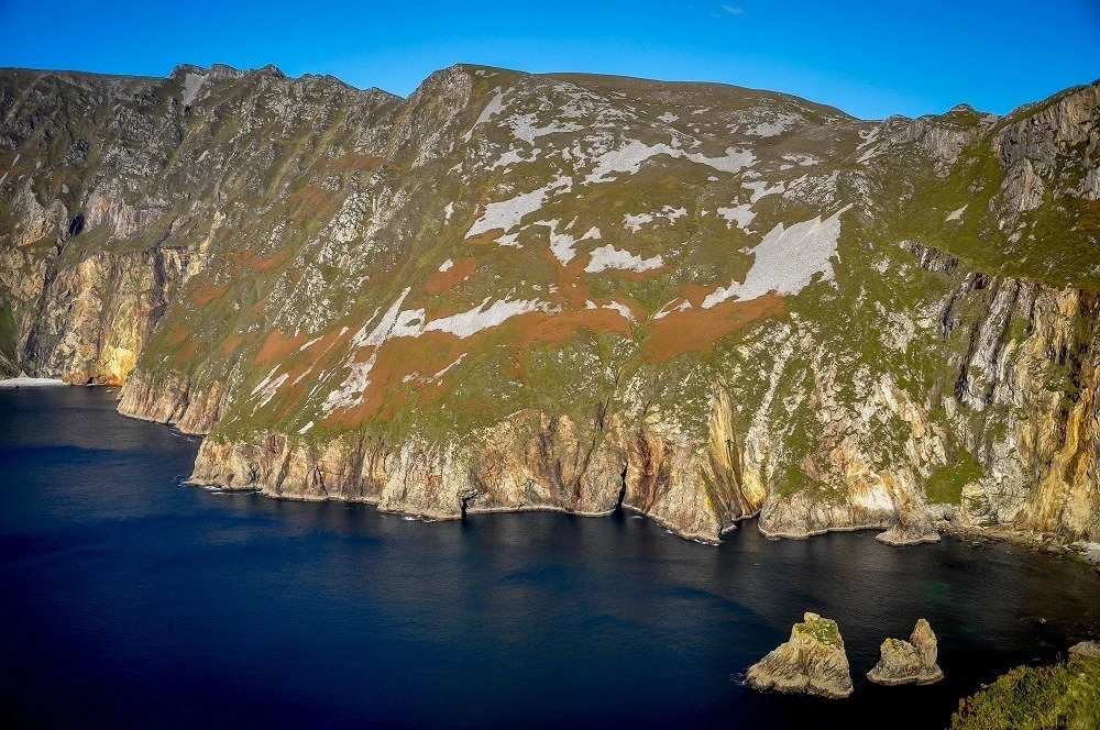 Cliffs plunging into the ocean