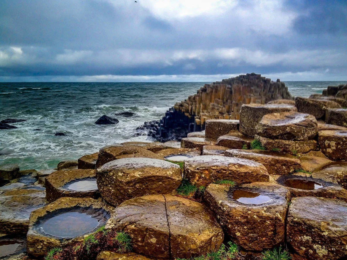 Rocks jutting into the ocean